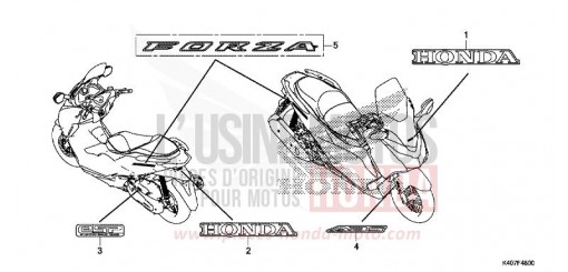MARQUE/EMBLEME (NSS125DF/ADF/ADH) NSS125ADH de 2018